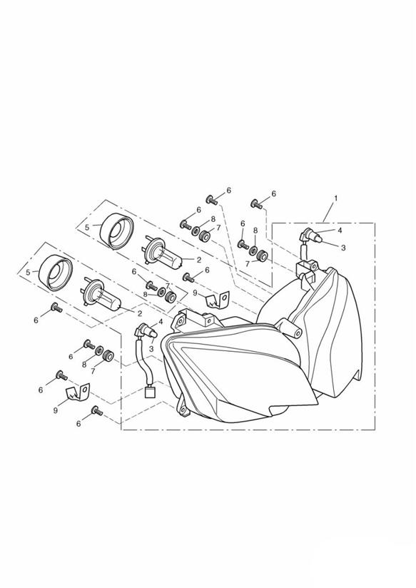 Diagram Headlight/Mountings for your Triumph