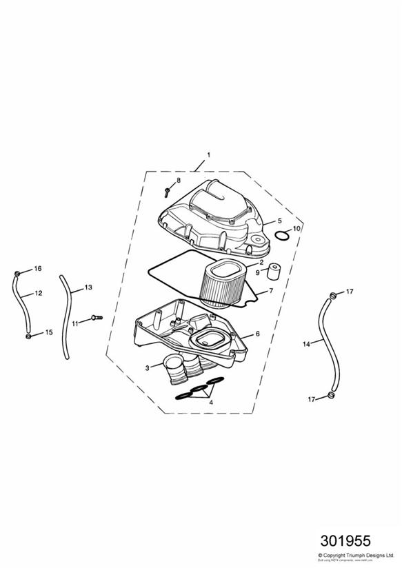 Diagram Airbox for your Triumph