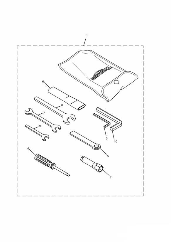 Diagram Tool Kit Double sided swingarm for your 1998 Triumph Daytona   