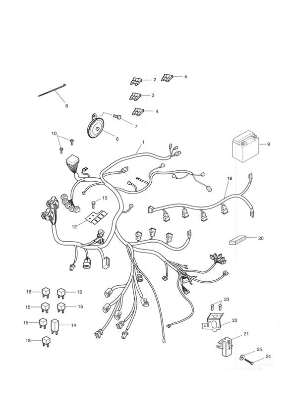 Diagram Electrical Equipment for your Triumph Bonneville Bobber  