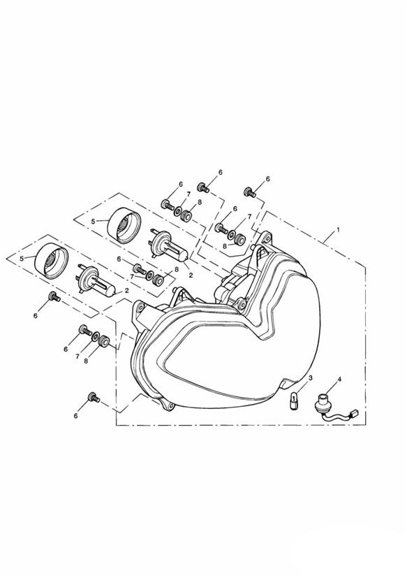 Diagram Headlight/Mountings  + 186150 for your Triumph