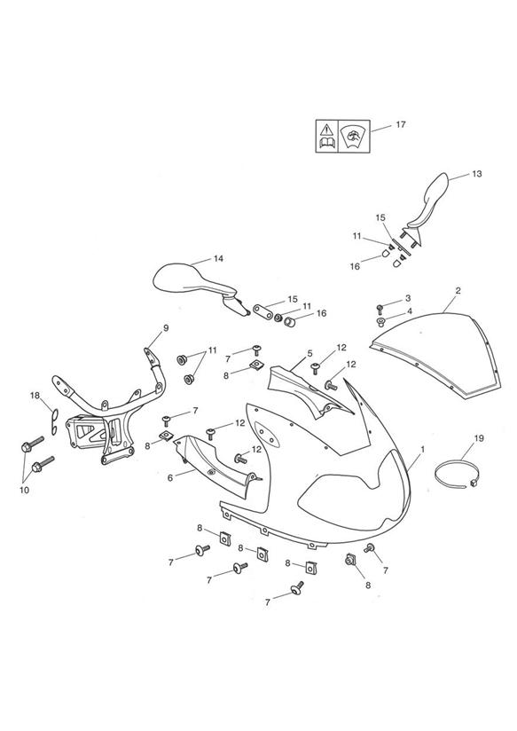 Diagram Bodywork - Cockpit for your Triumph