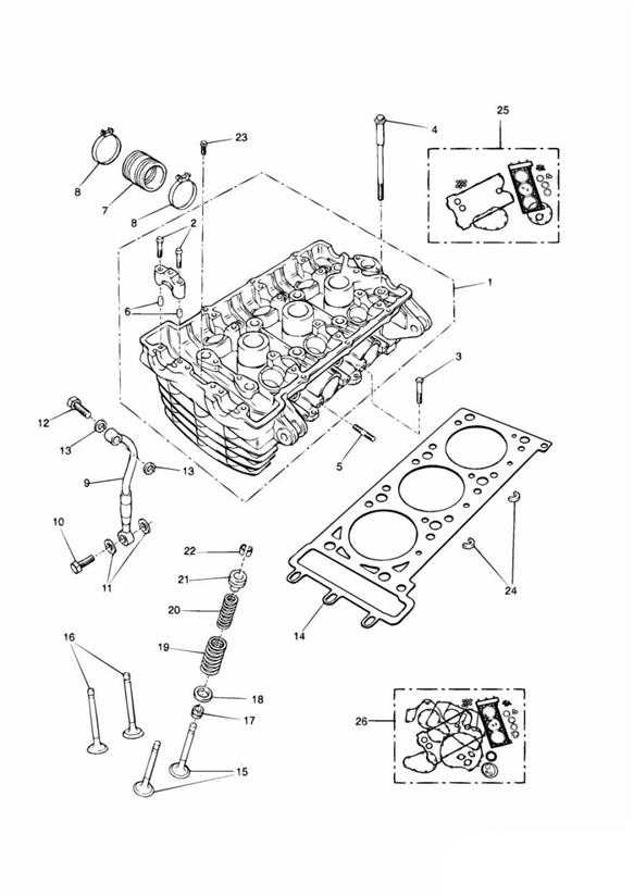 Diagram Cylinder Head and Valves for your 2020 Triumph Speed Triple   