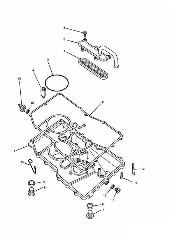 Diagram Sump for your 2011 Triumph Bonneville  from VIN 380777/ SE 