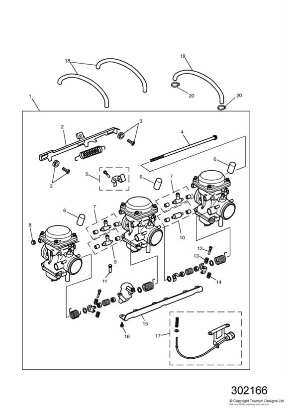 Diagram Carburretors for your 2018 Triumph Bonneville Bobber   