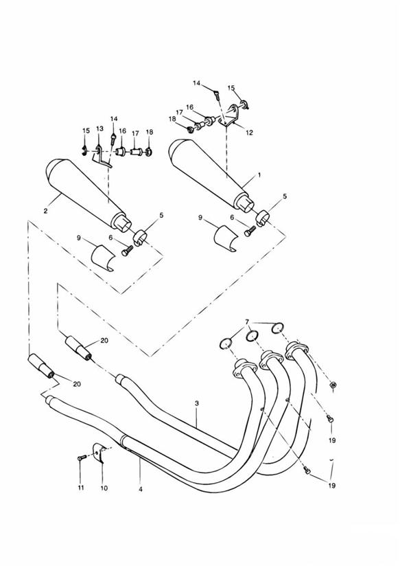 Diagram Exhaust System for your Triumph