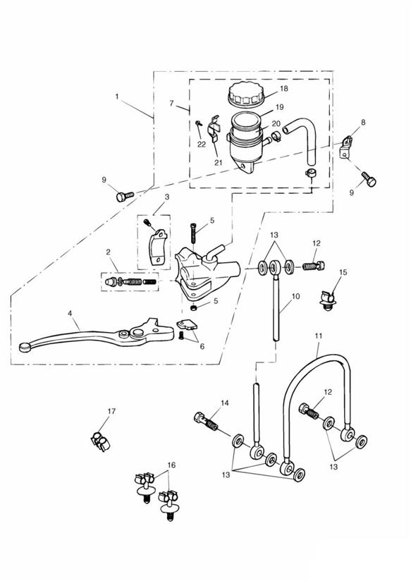 Diagram Front Brake Master Cylinder for your Triumph