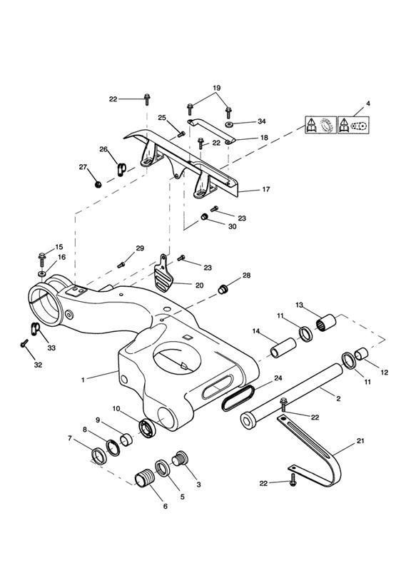 Diagram Swinging Arm for your 1995 Triumph