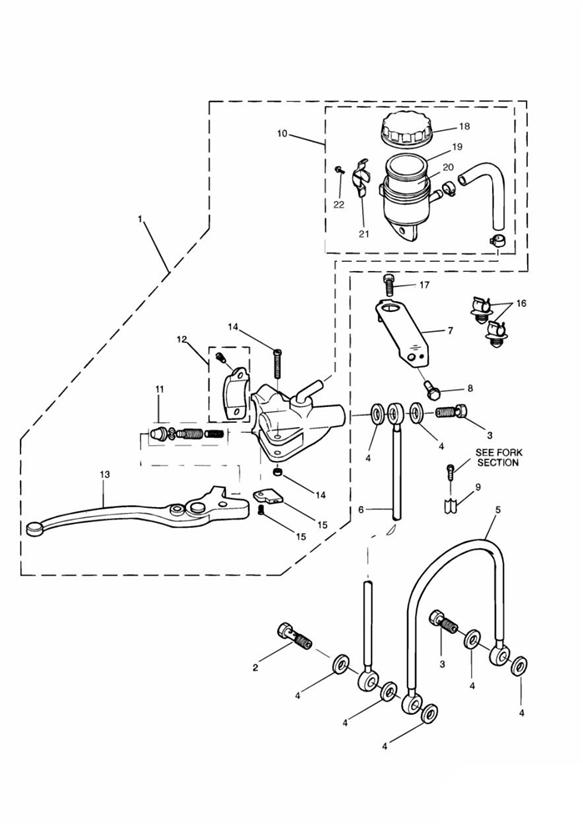 Diagram Front Brake Master Cylinder for your Triumph