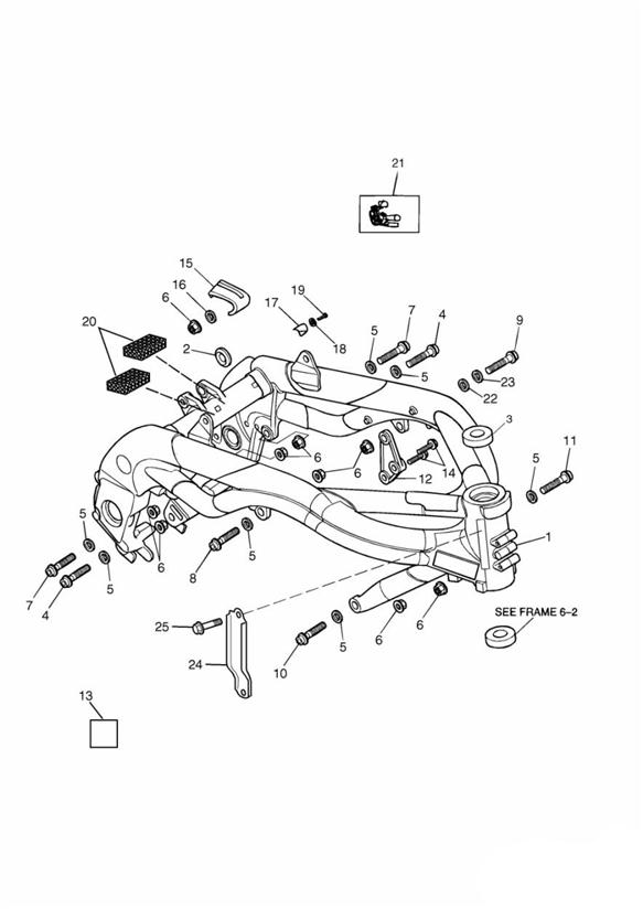 Diagram Main Frame & Fittings for your 1995 Triumph