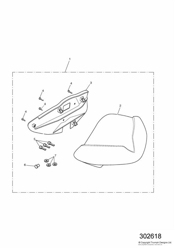 Diagram Flyscreen Kit DE,ES,FR,IT,JP,NL,NZ,SE,UK & US 186151 + for your Triumph