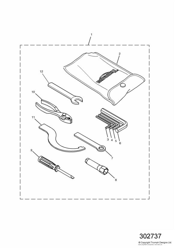 Diagram Tool Kit for your 2007 Triumph Daytona   