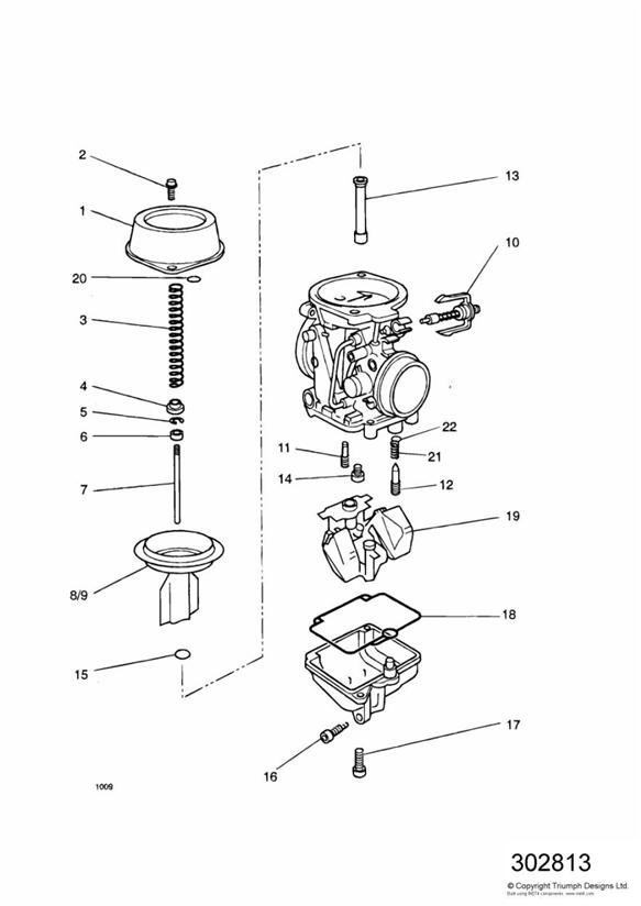 Full size assembly image of Carburettor Parts 3 Cyl (Carb assy T1240635) (1/1)