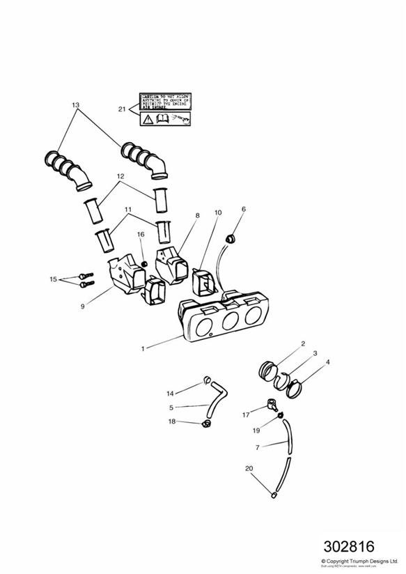 Diagram Airbox for your Triumph