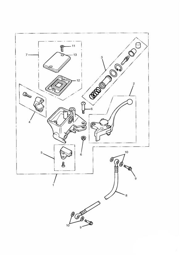 Diagram Clutch Master Cylinder for your 2007 Triumph Bonneville  from VIN 380777/ SE 