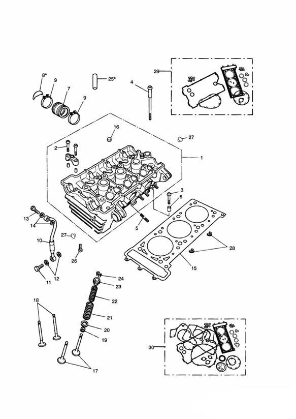 Triumph Trident Cylinder head gasket. 3 Cyl - T1150309 | Engle Motors ...