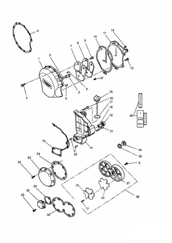 Diagram Engine Covers Black 4902 + for your 2011 Triumph Bonneville  from VIN 380777/ SE 