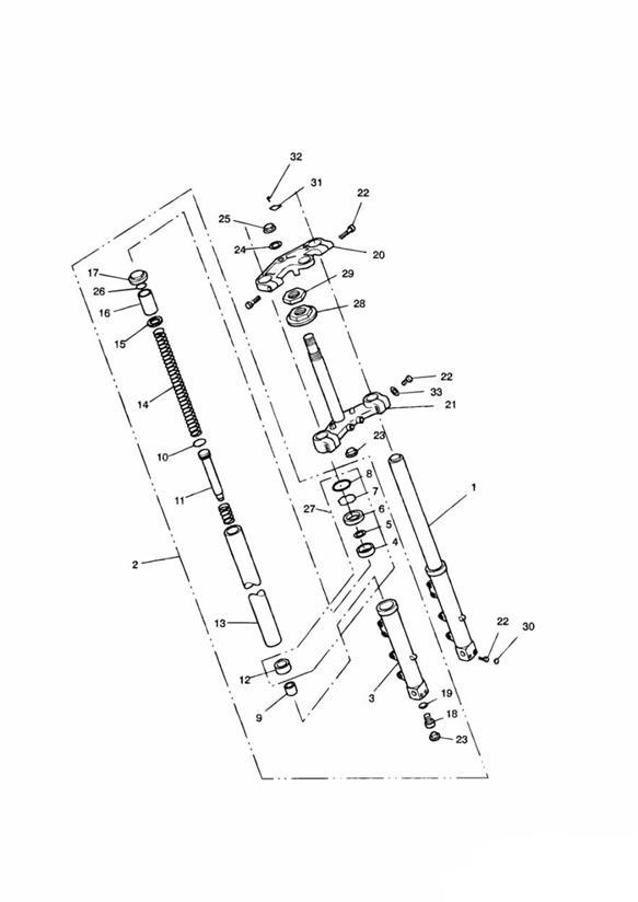 Diagram Front Forks and Yokes  + 44301 for your 2006 Triumph Scrambler  EFI 