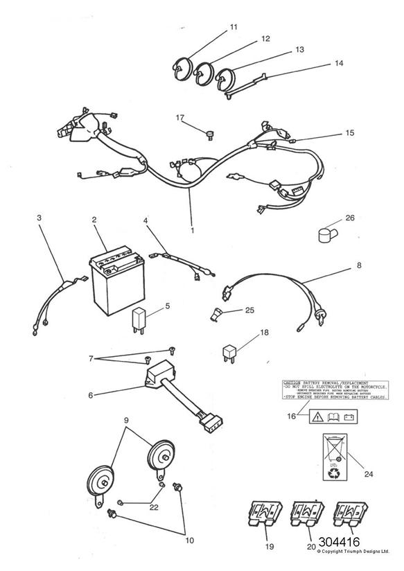 Diagram Electrical Equipment for your 2017 Triumph Bonneville Bobber   