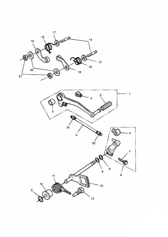 Diagram Gear Change Pedal for your 2015 Triumph Thruxton  900 EFI 