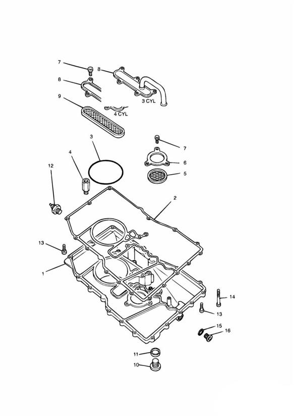 Diagram Sump for your 2011 Triumph Bonneville  from VIN 380777/ SE 