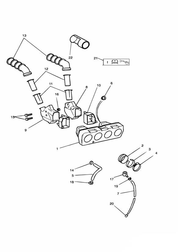 Diagram Airbox 4 Cylinder for your 2015 Triumph Thruxton  900 EFI 