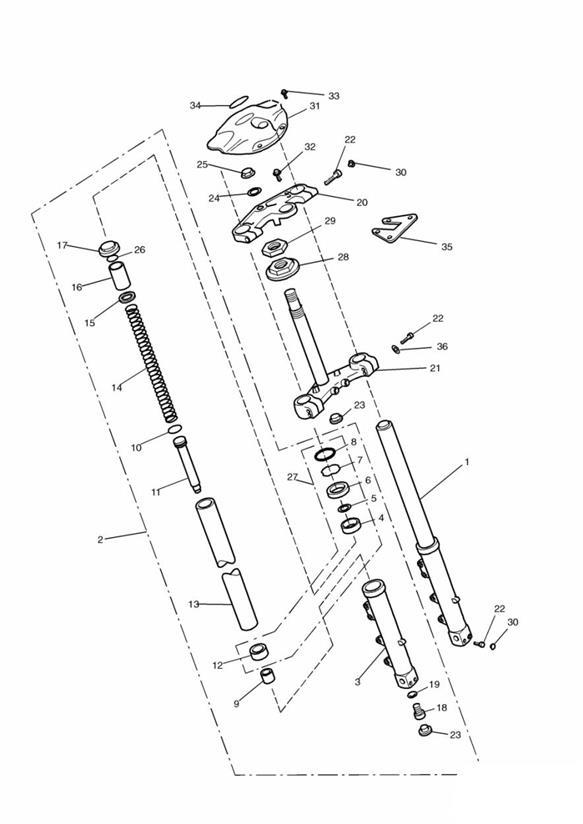 Diagram Front Forks and Yokes  + 42274 for your Triumph