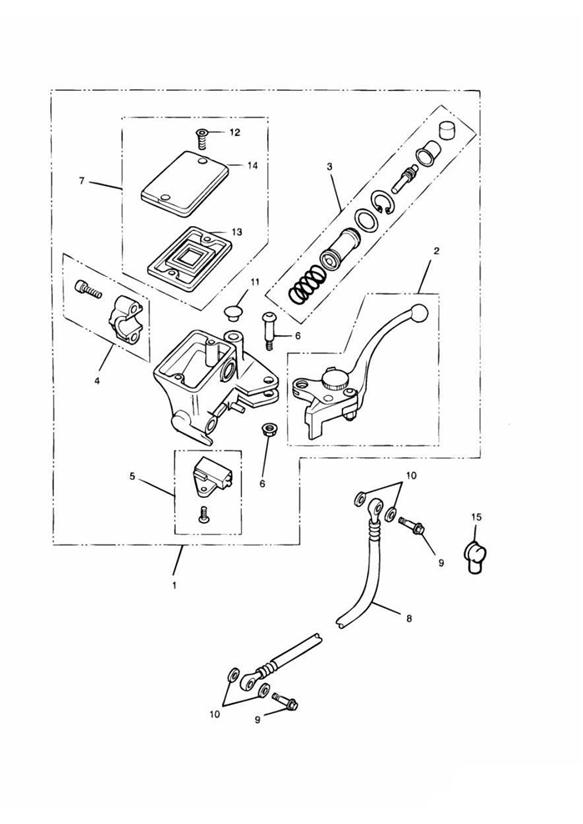 Diagram Clutch Master Cylinder for your 2007 Triumph Bonneville  from VIN 380777/ SE 