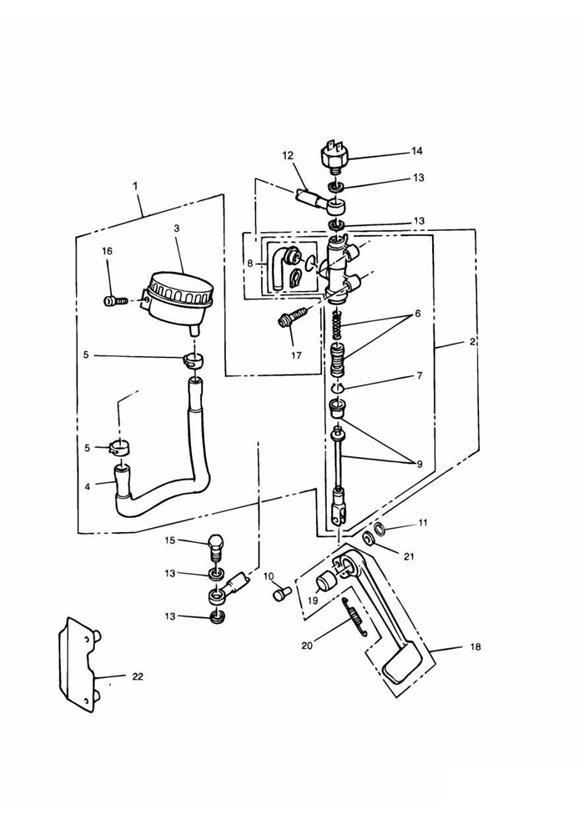 Diagram Rear Brake Master Cylinder for your Triumph