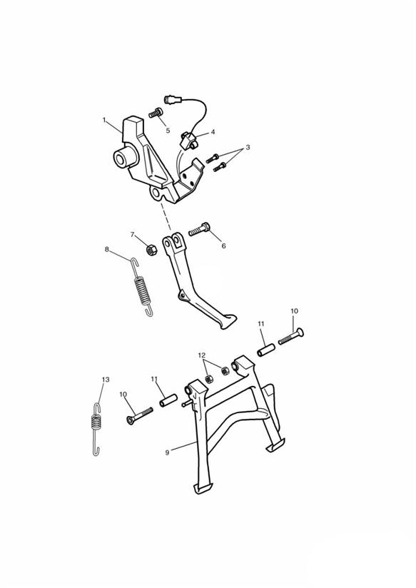 Diagram Side Stand for your 2002 Triumph Sprint RS > 139276  