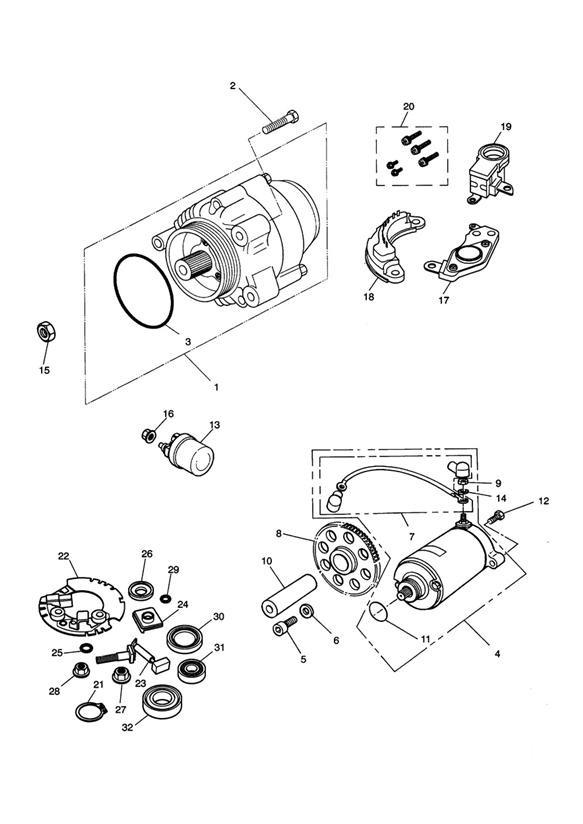 Diagram Alternator/Starter for your 2019 Triumph Thunderbird  1600 & 1700 STORM 