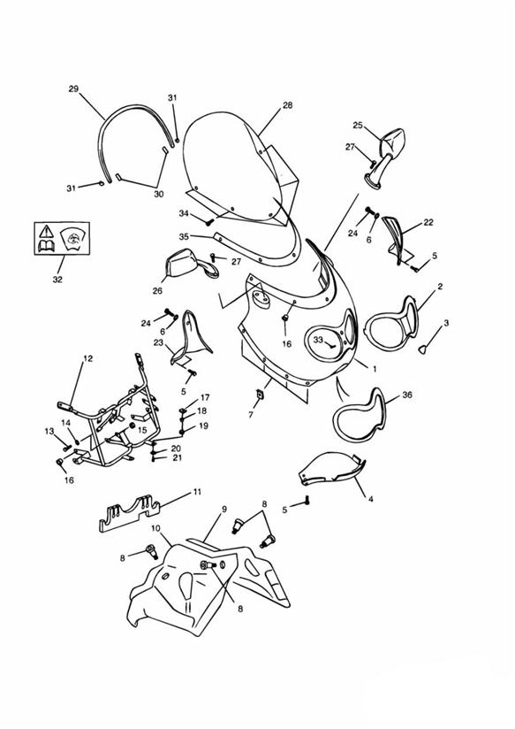 Diagram Bodywork - Cockpit Area for your 2015 Triumph Thruxton  900 EFI 