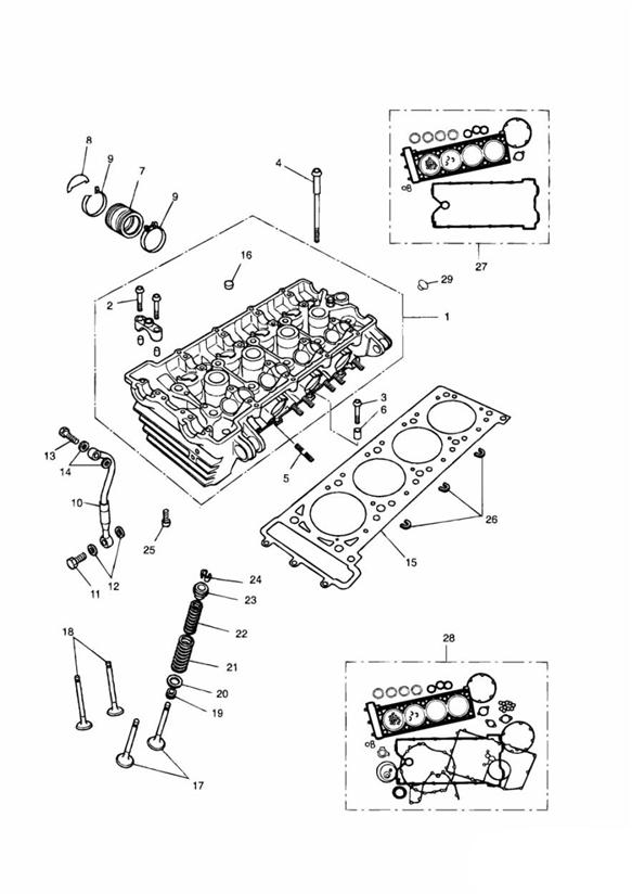 Diagram Cylinder Head and Valves for your 2006 Triumph Scrambler  EFI 