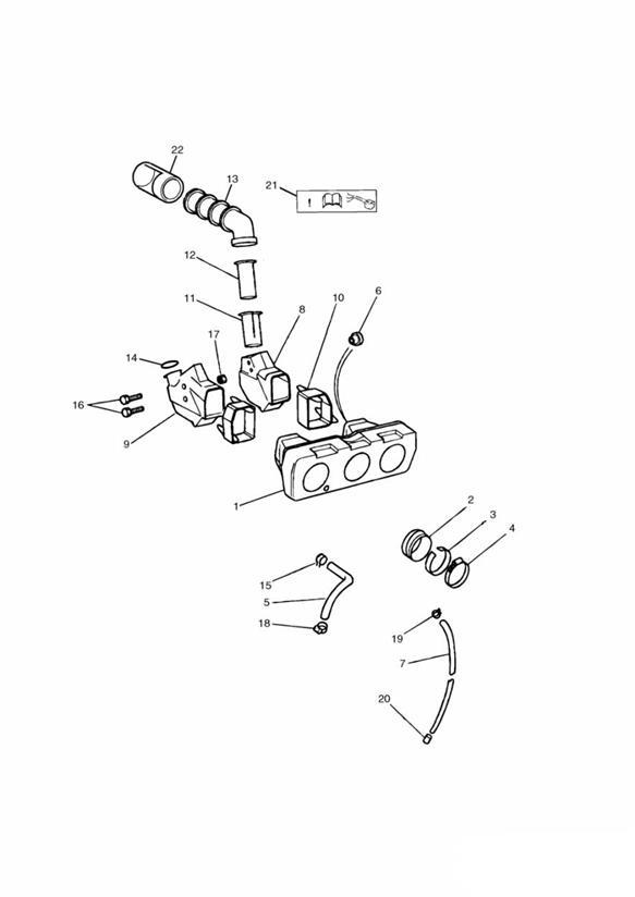 Diagram Airbox 3 Cylinder - US CAL for your 1995 Triumph Trophy Standard > 29155  