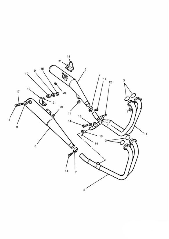 Diagram Exhaust System 4 Cylinder Engines  + 4901 for your 2003 Triumph Trophy  Standard > 29155 