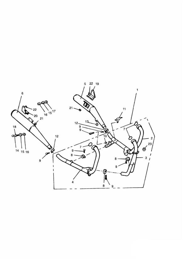 Diagram Exhaust System 3 Cylinder Engines  + 4901 for your 2003 Triumph Trophy  Standard > 29155 