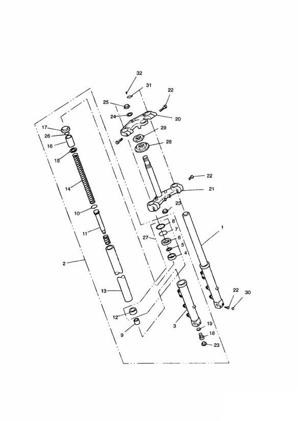 Diagram Front Forks and Yokes for your 2006 Triumph Scrambler  EFI 