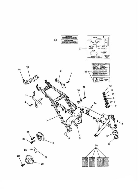 Diagram Main Frame & Fittings for your 2019 Triumph Bonneville Speedmaster   