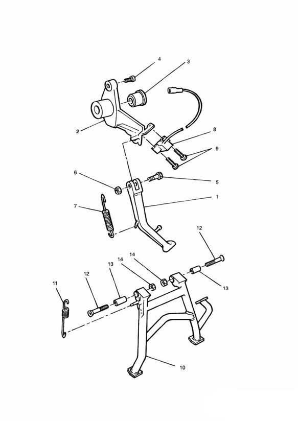 Diagram Side Stand for your 2002 Triumph Sprint RS > 139276  