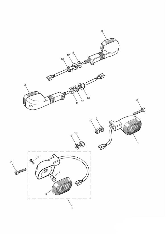 Diagram Indicators for your 2000 Triumph TT600   