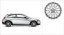 Image of Aluminum rim &quot;Spartacus&quot; 7 x 17&quot; (Silver Bright) image for your 2005 Volvo S40   