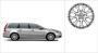 Image of Aluminum rim (Silver Bright). Aluminum rim &quot;Makara&quot; 8 x 18&quot; image for your Volvo S60 Cross Country