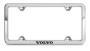 Image of License Plate Frame (Silver with Black Logo). Polished stainless steel. image for your 2018 Volvo V60   