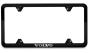 Image of License Plate Frame (Black with Silver Logo). Black stainless steel. image for your Volvo S90  