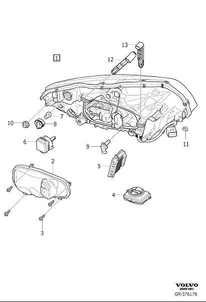 Diagram Headlights, headlamps for your 2005 Volvo S60   