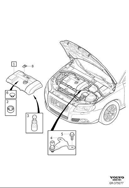 Diagram Insulation and cover, engine for your 2011 Volvo XC60   