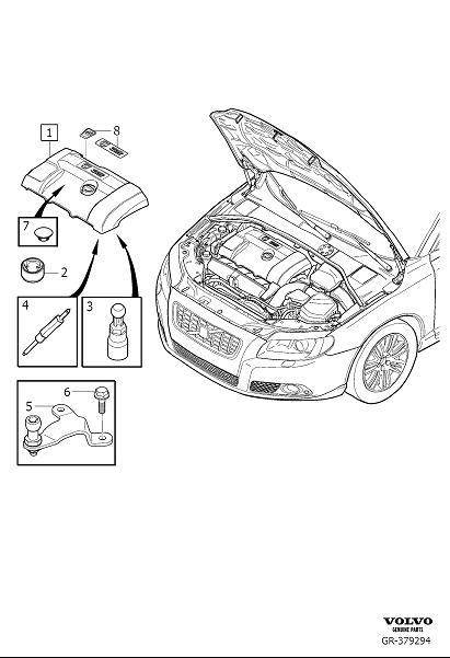 Diagram Insulation and cover, engine for your 2003 Volvo S80   