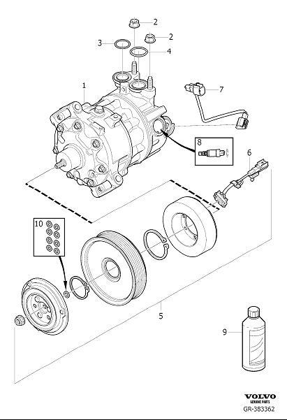 Diagram Compressor for your Volvo XC60  