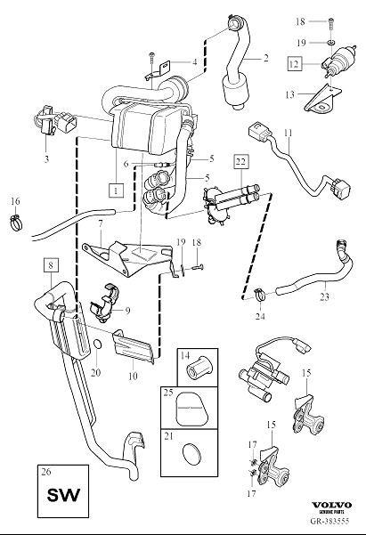 Diagram Auxiliary heater, fuel powered for your 2018 Volvo V60   