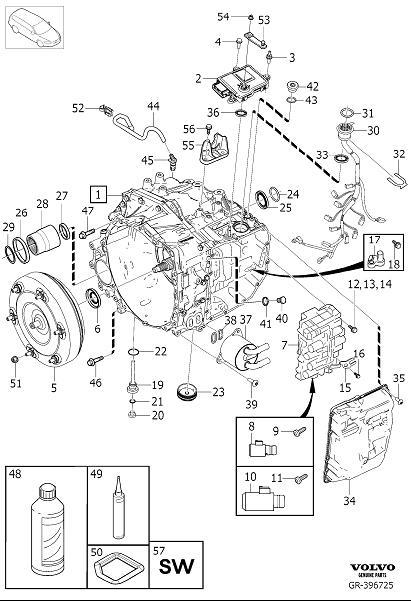 Diagram Automatic transmission for your 2002 Volvo S60   